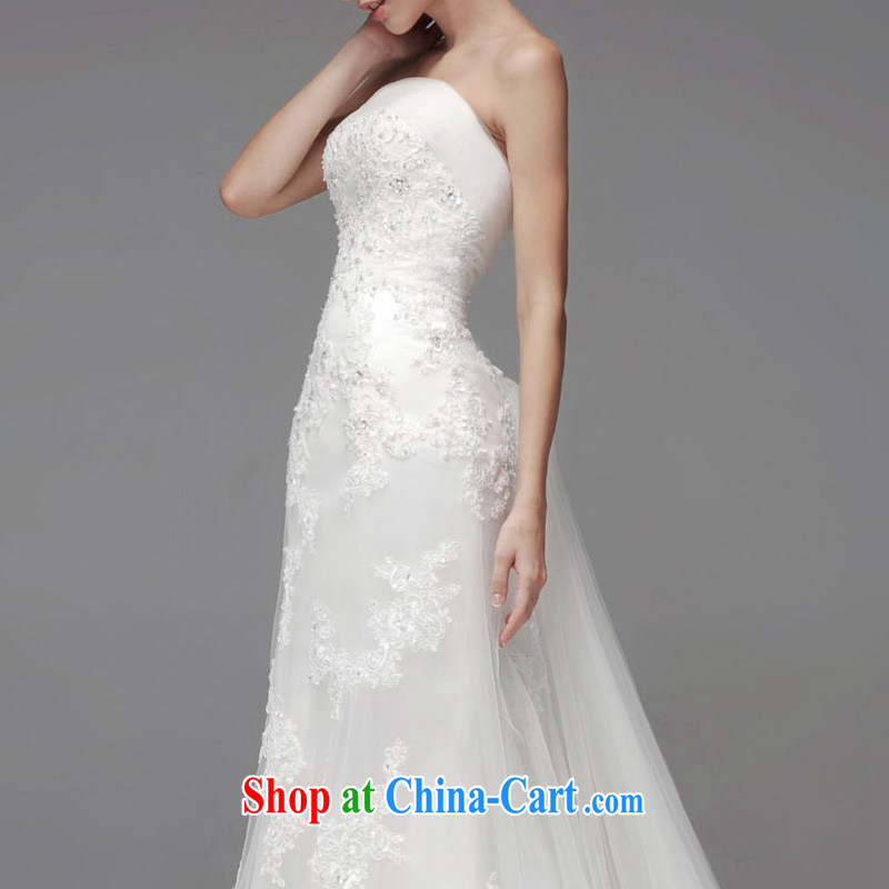 A yarn wedding dresses 2015 new Korean crowsfoot, wedding lace bare chest small tail wedding NW 0705 white XXL code 30 days, pre-sale, a yarn, shopping on the Internet