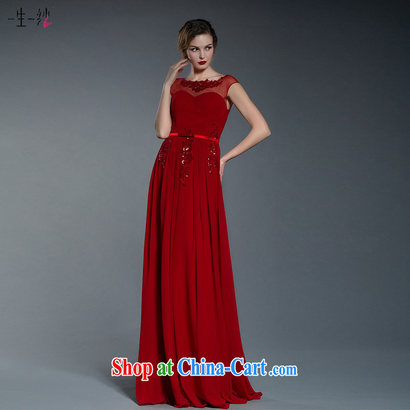 A yarn wedding dresses 2015 New Red bridal toast dress softness sexy dancing dress 402401352 red XXL code 15 days pre-sale