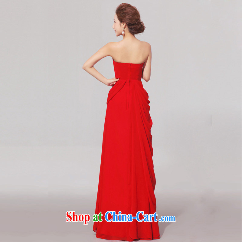 Baby bridal large code wedding dresses thick mm red elegant graphics thin dress long bridal toast serving red XXL, my dear Bride (BABY BPIDEB), online shopping