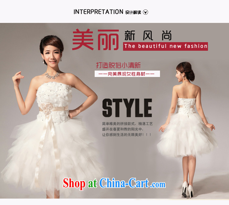 Baby bridal 2014 new erase chest flowers knee sister bridesmaid dresses small short skirt LF 112 sister's dress white XXL pictures, price, brand platters! Elections are good character, the national distribution, so why buy now enjoy more preferential! Health