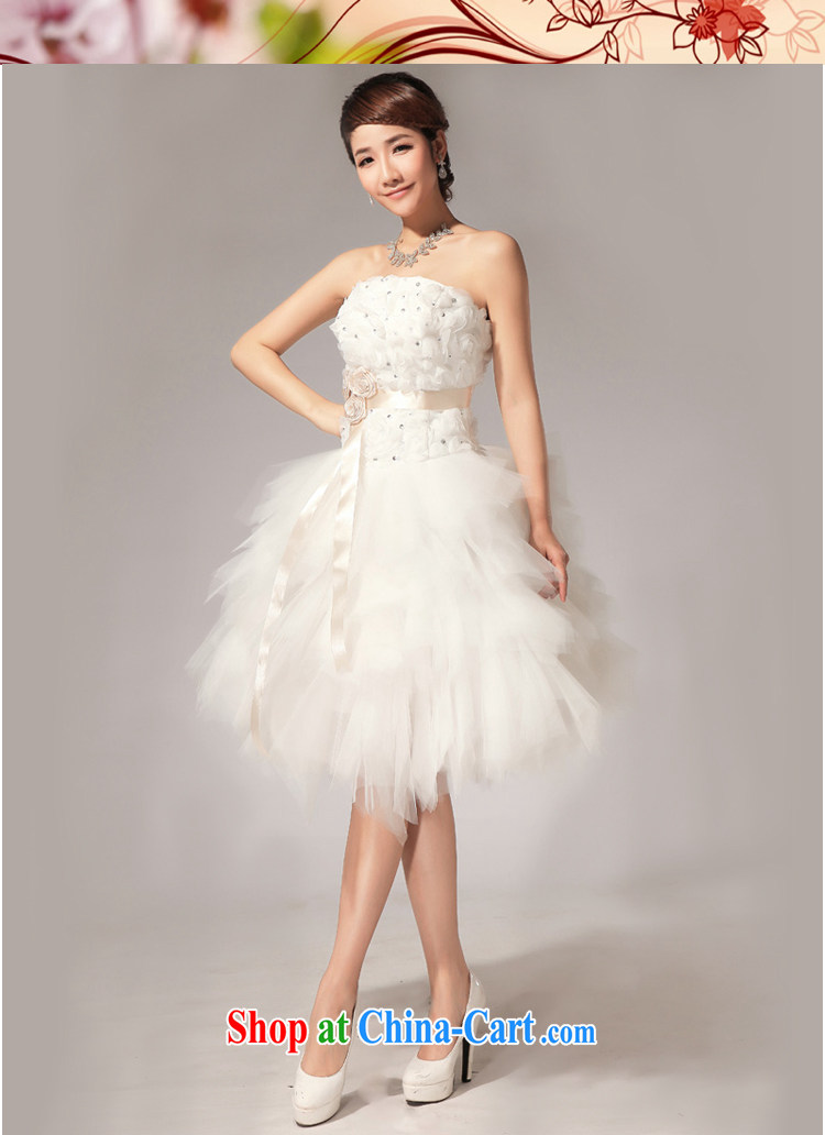 Baby bridal 2014 new erase chest flowers knee sister bridesmaid dresses small short skirt LF 112 sister's dress white XXL pictures, price, brand platters! Elections are good character, the national distribution, so why buy now enjoy more preferential! Health