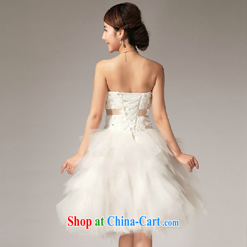Baby bridal 2014 new Mary Magdalene flowers chest knee sister bridesmaid dresses small short skirts LF 112 sister's dress white XXL, my dear Bride (BABY BPIDEB), online shopping