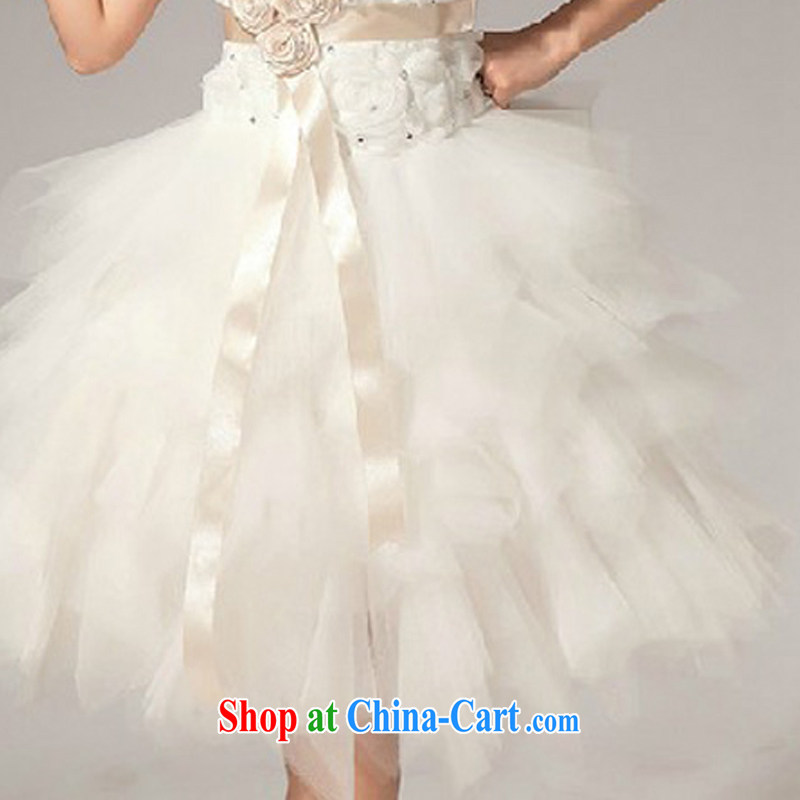 Baby bridal 2014 new Mary Magdalene flowers chest knee sister bridesmaid dresses small short skirts LF 112 sister's dress white XXL, my dear Bride (BABY BPIDEB), online shopping