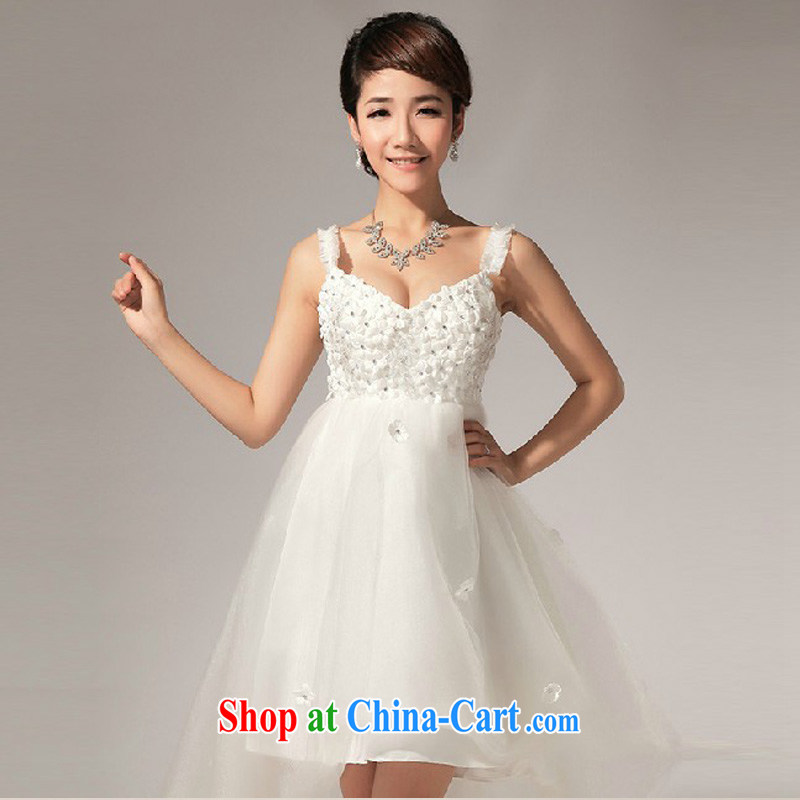 Baby bridal wedding dresses new 2014 before after short drag parquet drilling small dress dress the wedding dress summer white XXL, my dear bride (BABY BPIDEB), online shopping