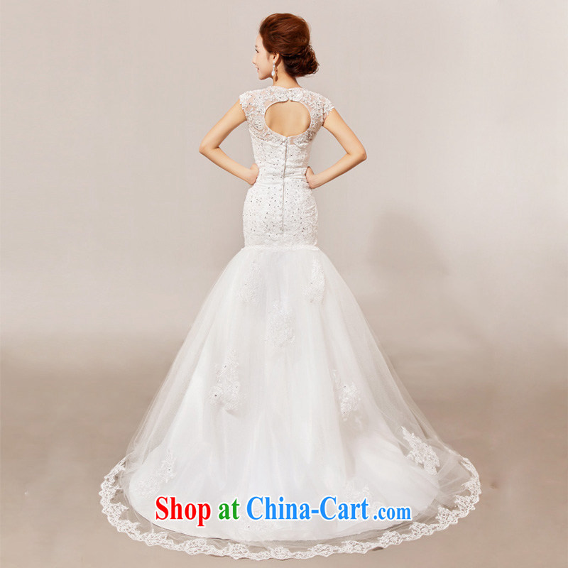 Baby bridal 2014 new Angel lace on-chip small-tail married Yi wedding dresses with drama, female white. Do not return - size please leave a message, my dear Bride (BABY BPIDEB), shopping on the Internet