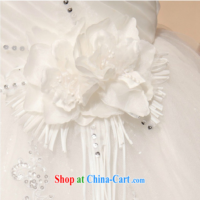 Baby bridal wedding dresses 2014 new single shoulder with wedding dresses sweet Princess shaggy dress wedding white M, my dear Bride (BABY BPIDEB), shopping on the Internet