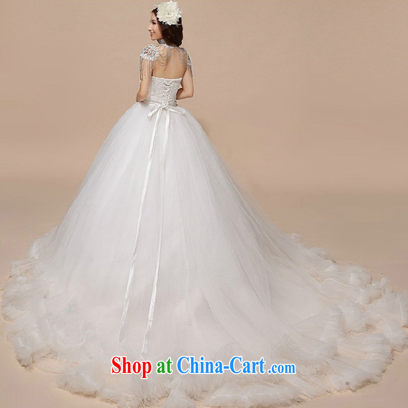 Baby bridal wedding dresses 2014 new luxury Korean Princess Mary Magdalene chest strap wedding white tail wedding white. Do not return - size please leave a message, my dear Bride (BABY BPIDEB), online shopping
