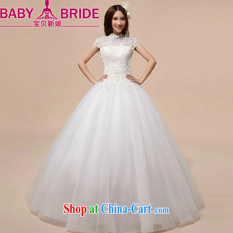 Baby bridal 2014 new stylish Korean wedding sweet Princess wedding a shoulder with wedding lace pack shoulder strap white. Do not return - size please leave a message
