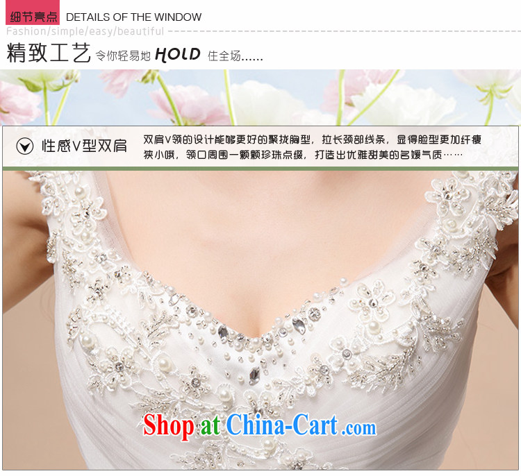Baby bridal bridal wedding dresses Korean Princess skirt spreader wedding Deep V collar wedding new 2014 white XL pictures, price, brand platters! Elections are good character, the national distribution, so why buy now enjoy more preferential! Health