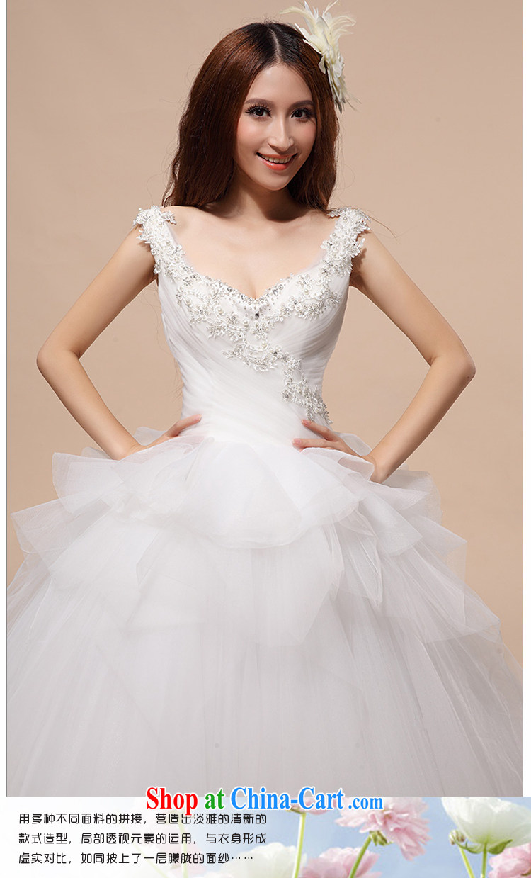 Baby bridal bridal wedding dresses Korean Princess skirt spreader wedding Deep V collar wedding new 2014 white XL pictures, price, brand platters! Elections are good character, the national distribution, so why buy now enjoy more preferential! Health