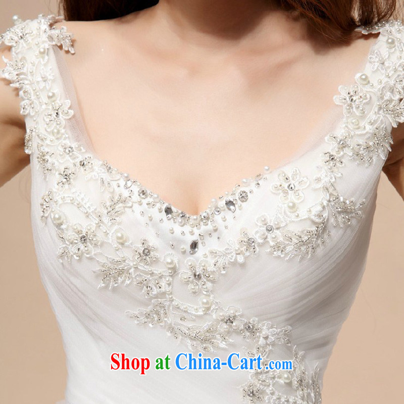 Baby bridal bridal wedding dresses Korean Princess skirt spreader wedding Deep V collar wedding new 2014 white XL, my dear Bride (BABY BPIDEB), online shopping