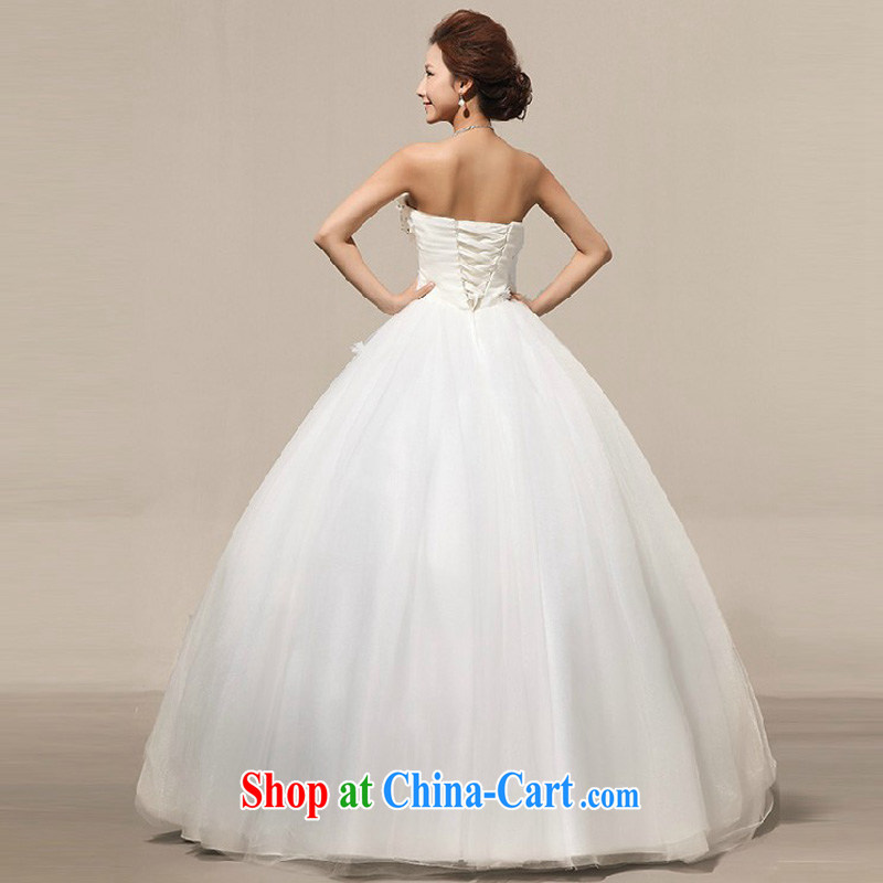 Baby bridal 2014 New on the new Manual flowers large skirts retro white bride Korean wedding dresses white XXL, my dear Bride (BABY BPIDEB), shopping on the Internet