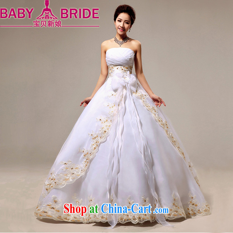 Baby bridal wedding dresses new 2014 photo building photography Korean Korean Princess bride wedding with Mary Magdalene, chest zipper white. Do not return - size please leave a message