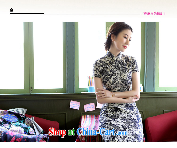 The proverbial hero once and for all -- Ja, floral commuter cotton robes the commission 2015 new summer stylish retro long cheongsam improved double-yi skirt short-sleeved L pictures, price, brand platters! Elections are good character, the national distribution, so why buy now enjoy more preferential! Health