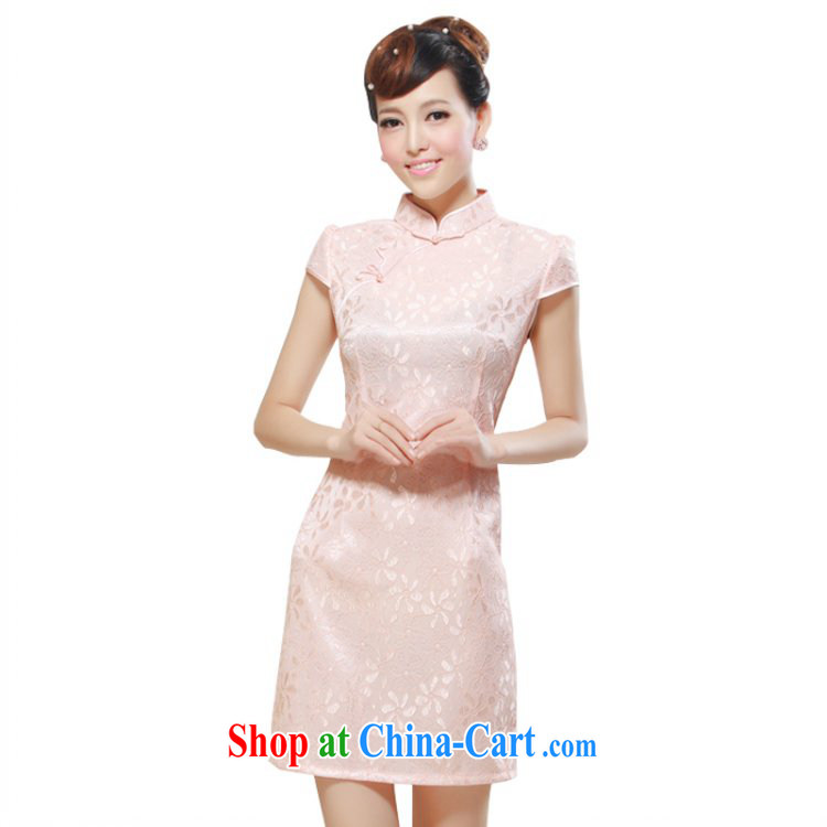 2014 new elegant beauty graphics thin summer improved stylish lace day Ms. sweet dresses skirt pink XL pictures, price, brand platters! Elections are good character, the national distribution, so why buy now enjoy more preferential! Health