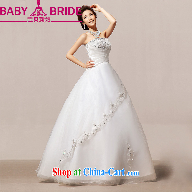Baby bridal spring 2014 recommended cultivating retro tie shaggy Korean wedding dresses First Lady ladies white XXL