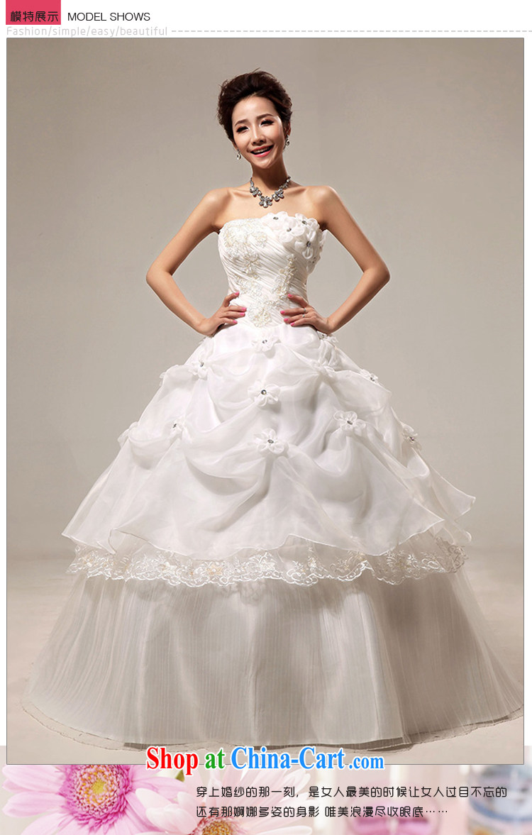 Baby bridal wedding dresses Korean Korean sweet water drilling flowers erase chest strap with marriages wedding white. Do not return - size, message pictures, price, brand platters! Elections are good character, the national distribution, so why buy now enjoy more preferential! Health