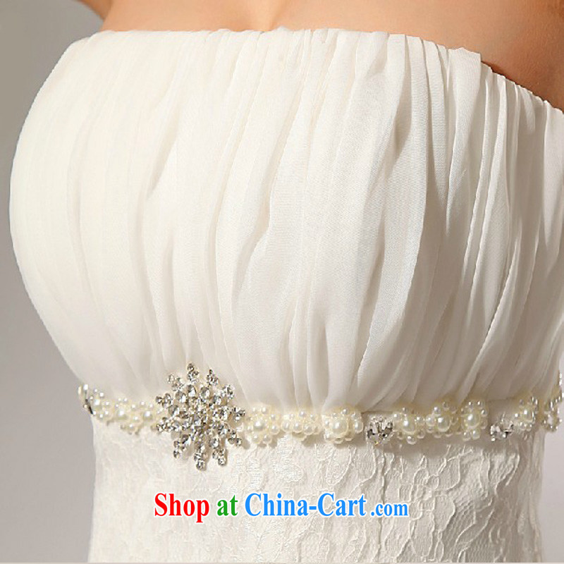Baby bridal 2014 new sweet lace-up waist crowsfoot Beauty Chest bare small tail bridal wedding dresses long skirt white S, my dear Bride (BABY BPIDEB), online shopping