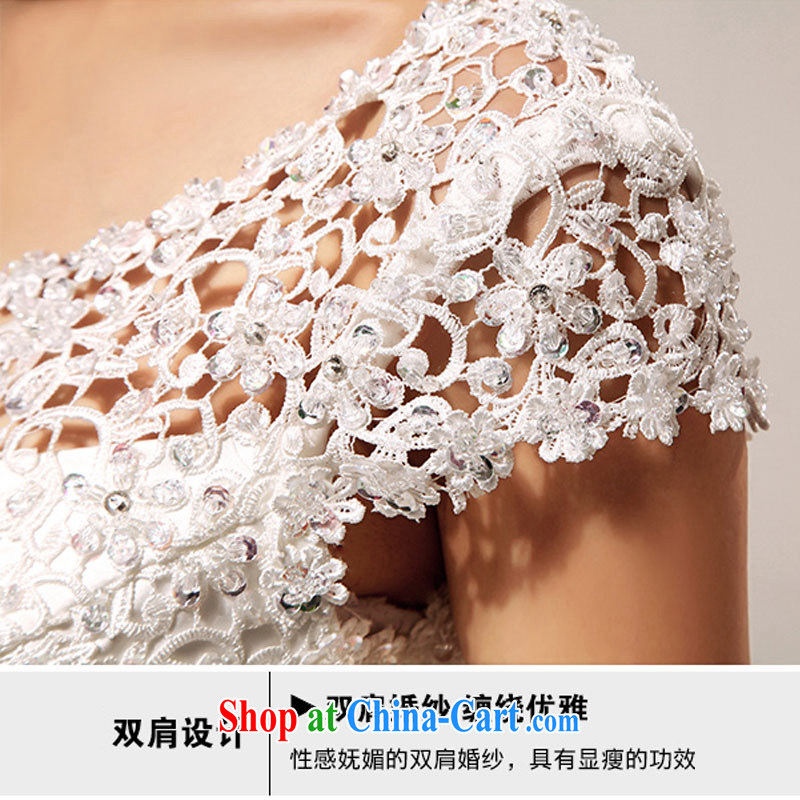 Baby bridal winter wedding 2014 new Korean version field shoulder sweet lace Princess with wedding white. Do not return - size please leave a message, my dear Bride (BABY BPIDEB), shopping on the Internet