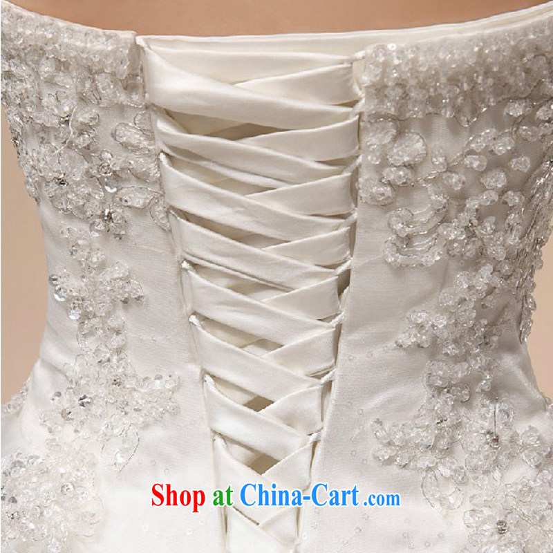Baby bridal wedding dresses 2014 new Korean wiped chest wedding grid yarn tied with pregnant women wedding white XXL, my dear Bride (BABY BPIDEB), shopping on the Internet