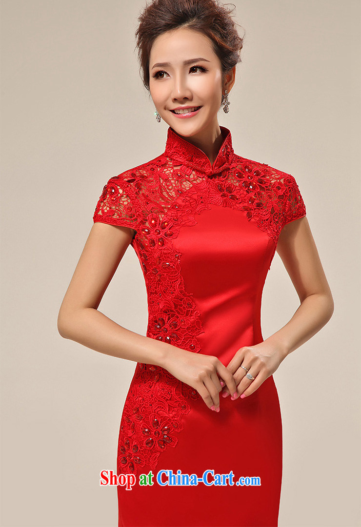 MSLover New Red dresses wedding dresses wedding dresses bridal short lace bows clothing qipao QLF 130,815 red S (waist 2 feet) pictures, price, brand platters! Elections are good character, the national distribution, so why buy now enjoy more preferential! Health