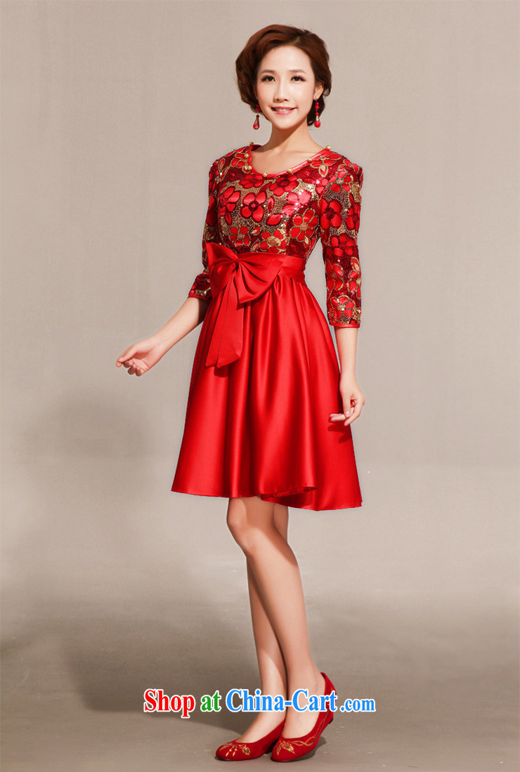 MSLover new Korean version improved short cheongsam dress long-sleeved dress uniform toast QLF 130,816 red XL (2.3 feet) pictures, price, brand platters! Elections are good character, the national distribution, so why buy now enjoy more preferential! Health