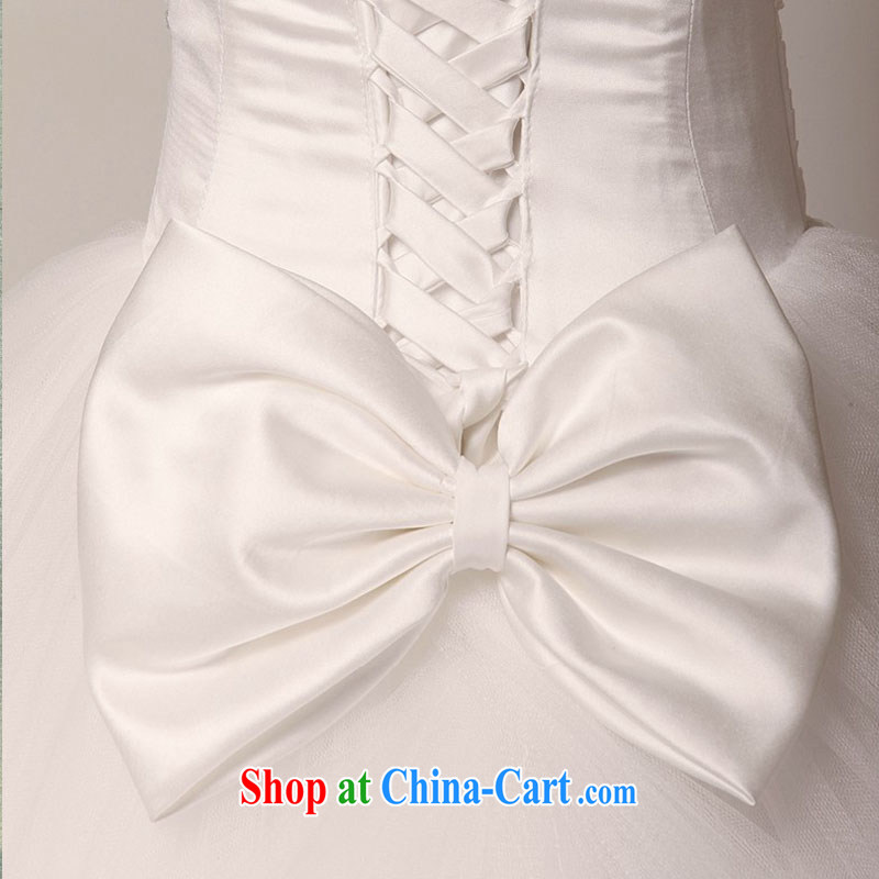Diane M Qi 2014 new bridal wedding dresses Korean Princess manually staple Pearl Deluxe Multi-level the tail wiped chest graphics thin strap white. Do not return - size, message, Diane M Qi, shopping on the Internet