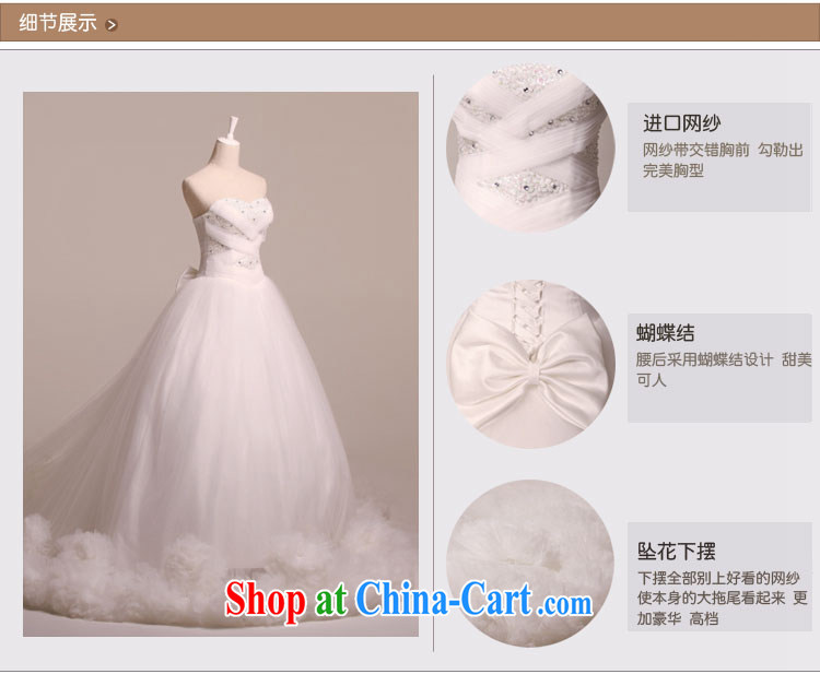Diane M Qi 2014 new bridal wedding dresses Korean Princess manually staple Pearl Deluxe Multi-level large-tail erase chest graphics thin strap white. Do not return - size, message pictures, price, brand platters! Elections are good character, the national distribution, so why buy now enjoy more preferential! Health