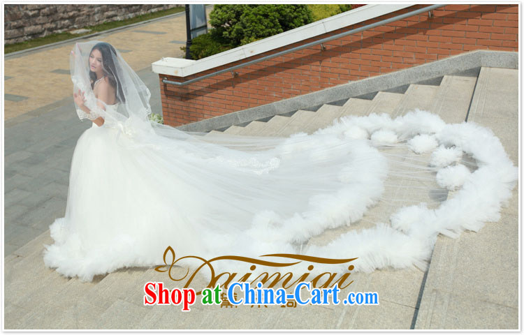 Diane M Qi 2014 new bridal wedding dresses Korean Princess manually staple Pearl Deluxe Multi-level large-tail erase chest graphics thin strap white. Do not return - size, message pictures, price, brand platters! Elections are good character, the national distribution, so why buy now enjoy more preferential! Health
