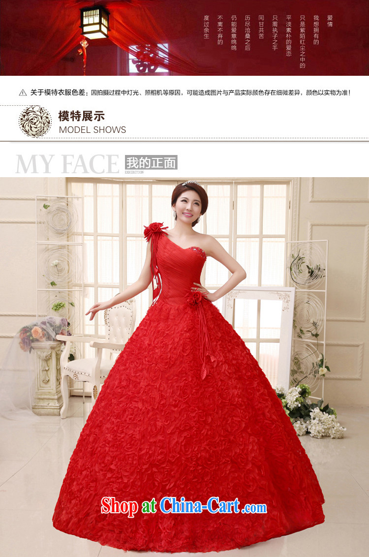 There is embroidery bridal 2015 Korean wedding dress single shoulder flowers sweet Princess a shoulder with wedding white M pictures, price, brand platters! Elections are good character, the national distribution, so why buy now enjoy more preferential! Health