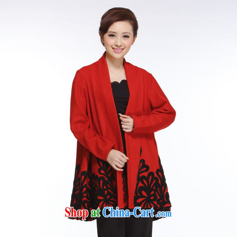 Slim li know 2013 autumn and winter new Ms. outfit with matching shawl gross Xiangyun? Improved stylish elegance QA 13 - 77 red are code