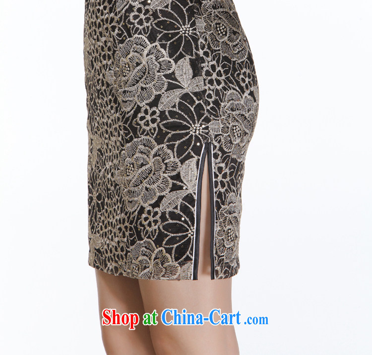 Slim li know 2015 new Ladies black lace Openwork improved stylish beauty and elegant embroidery cheongsam QR 310 black XXL pictures, price, brand platters! Elections are good character, the national distribution, so why buy now enjoy more preferential! Health