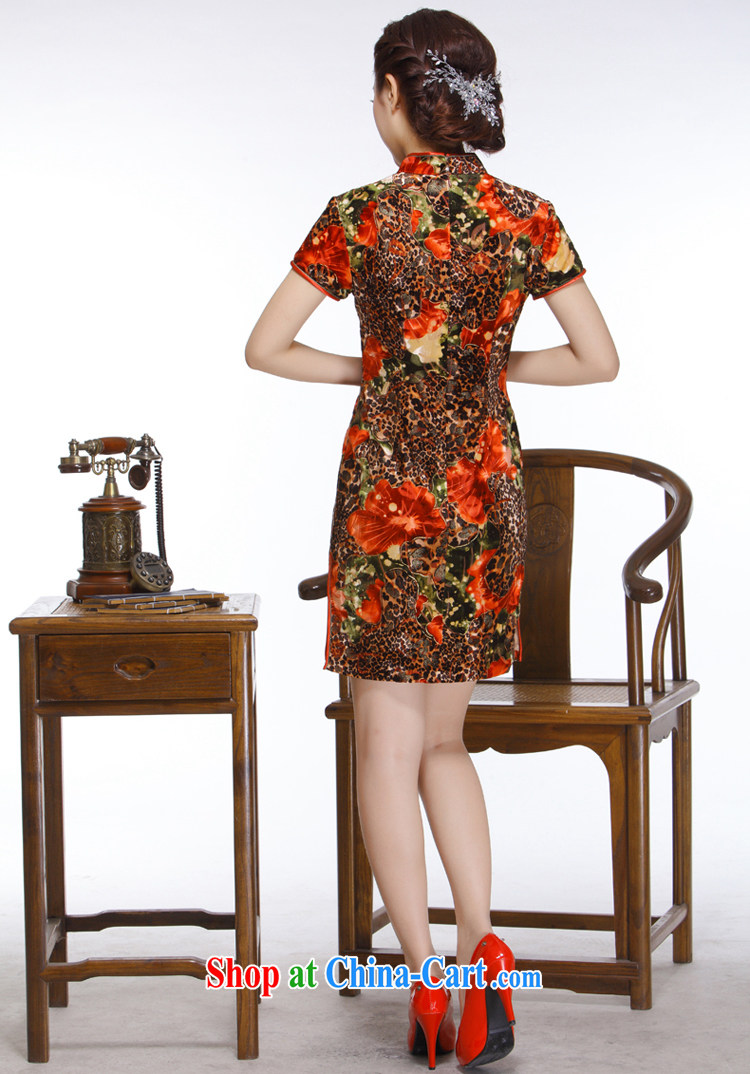 Slim li know 2015 new, improved retro style beauty Leopard flowers really wool short cheongsam QR 318 Leopard XXL pictures, price, brand platters! Elections are good character, the national distribution, so why buy now enjoy more preferential! Health