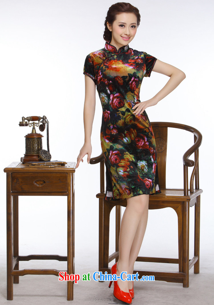 Slim li know 2014 new women retro improved stylish beauty really wool streaking rose Peony cheongsam QR 325 streaking rose Peony XXL pictures, price, brand platters! Elections are good character, the national distribution, so why buy now enjoy more preferential! Health
