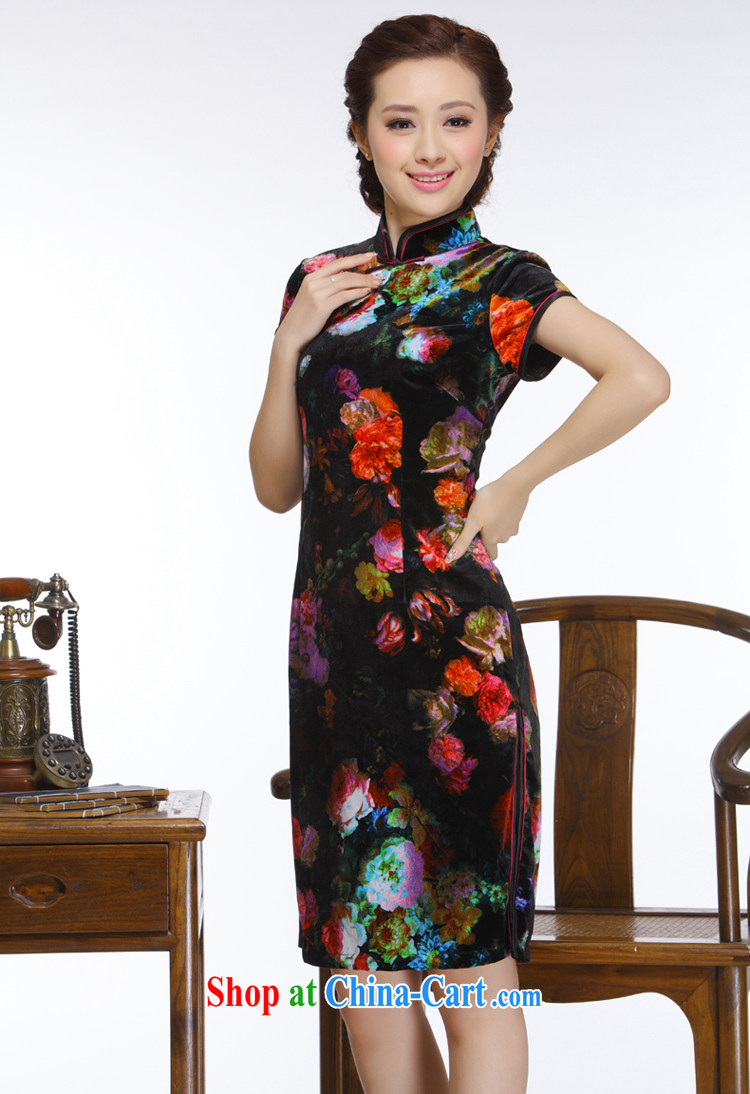 Slim li know 2015 new women really wool retro improved stylish MOM dress low-power's cheongsam QR 326 black XXL saffron pictures, price, brand platters! Elections are good character, the national distribution, so why buy now enjoy more preferential! Health