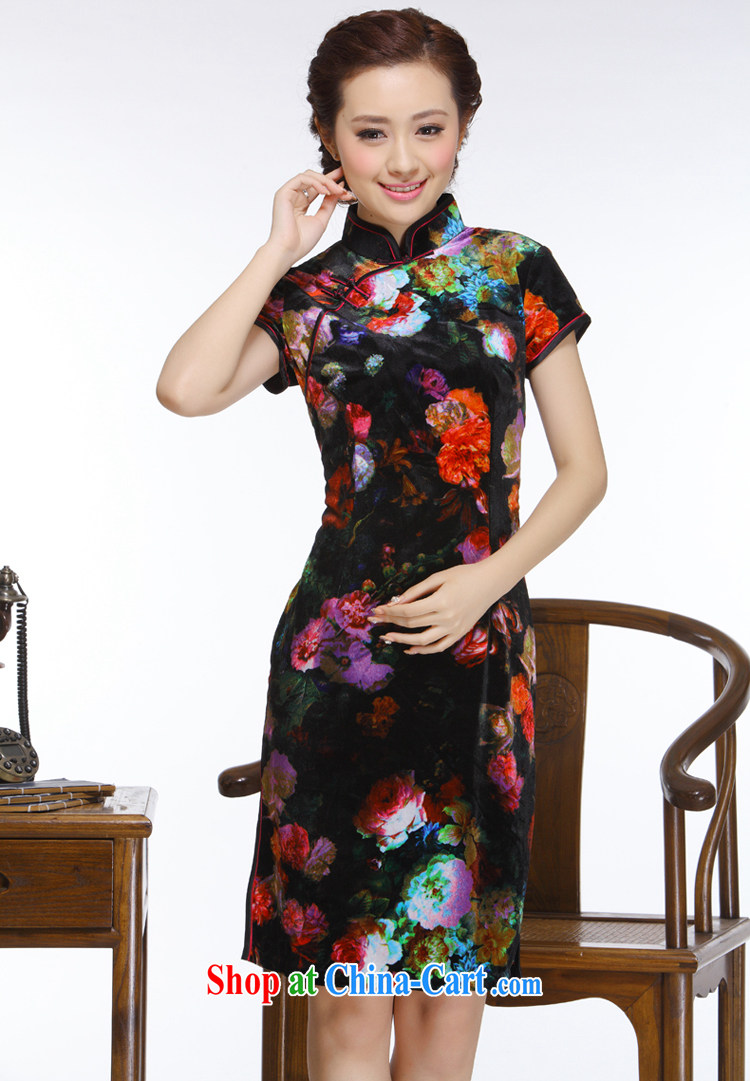 Slim li know 2015 new women really wool retro improved stylish MOM dress low-power's cheongsam QR 326 black XXL saffron pictures, price, brand platters! Elections are good character, the national distribution, so why buy now enjoy more preferential! Health