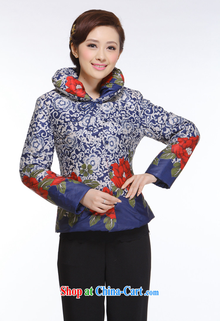 Slim li know 2013 autumn and winter new women Tang with improved stylish 2-color into the basket, turn the collar quilted coat jacket QB - 001 blue XXXL pictures, price, brand platters! Elections are good character, the national distribution, so why buy now enjoy more preferential! Health