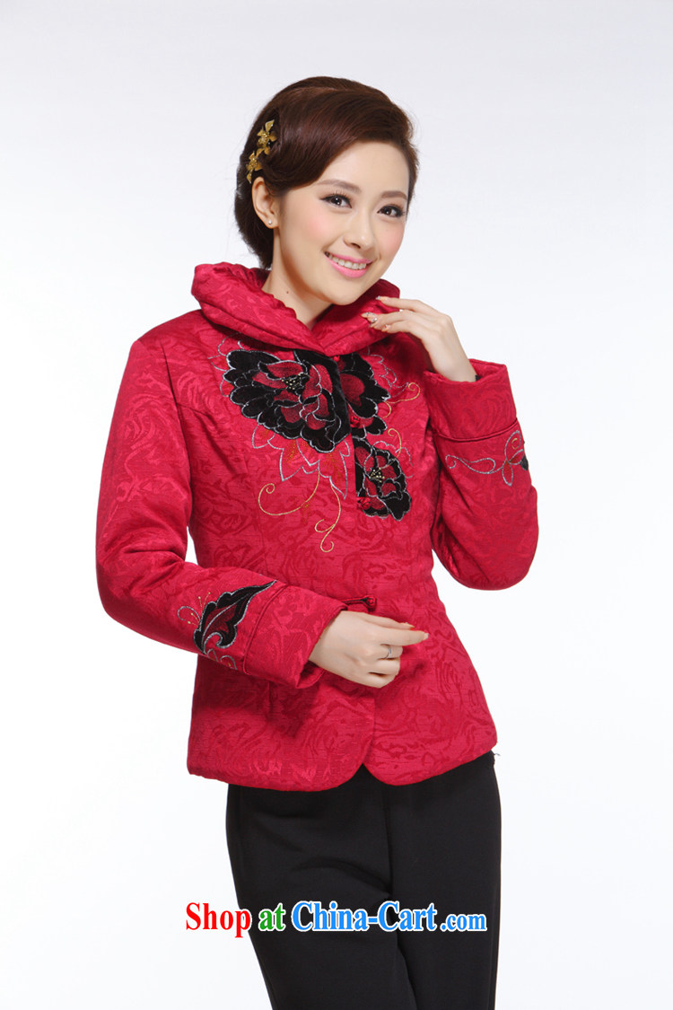Slim li know 2015 autumn and winter new Ms. replace retro improved stylish red bottom black velvet jacket quilted coat QB - 003 red XXXXL pictures, price, brand platters! Elections are good character, the national distribution, so why buy now enjoy more preferential! Health