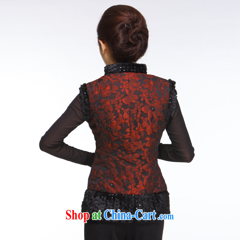 Slim li know 2013 autumn and winter, new, Ms. Tang with retro improved Stylish slim body wool Ma (a) Legislative Leaders QB 3 - 006 black and red, a XXXL, slim Li (Q . LIZHI), online shopping