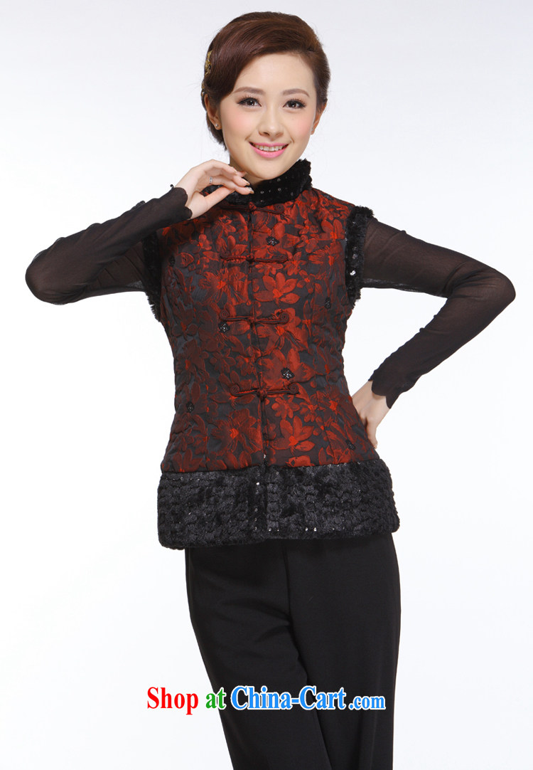Slim li know 2013 autumn and winter, new, Ms. Tang with retro improved Stylish slim body scouring pads, a legislative leader QB 3 - 006 black and red vest XXXL pictures, price, brand platters! Elections are good character, the national distribution, so why buy now enjoy more preferential! Health