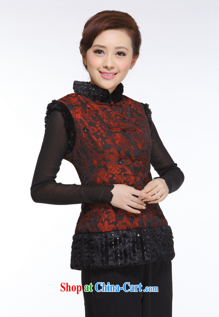 Slim li know 2013 autumn and winter, new, Ms. Tang with retro improved Stylish slim body scouring pads, a legislative leader QB 3 - 006 black and red vest XXXL pictures, price, brand platters! Elections are good character, the national distribution, so why buy now enjoy more preferential! Health