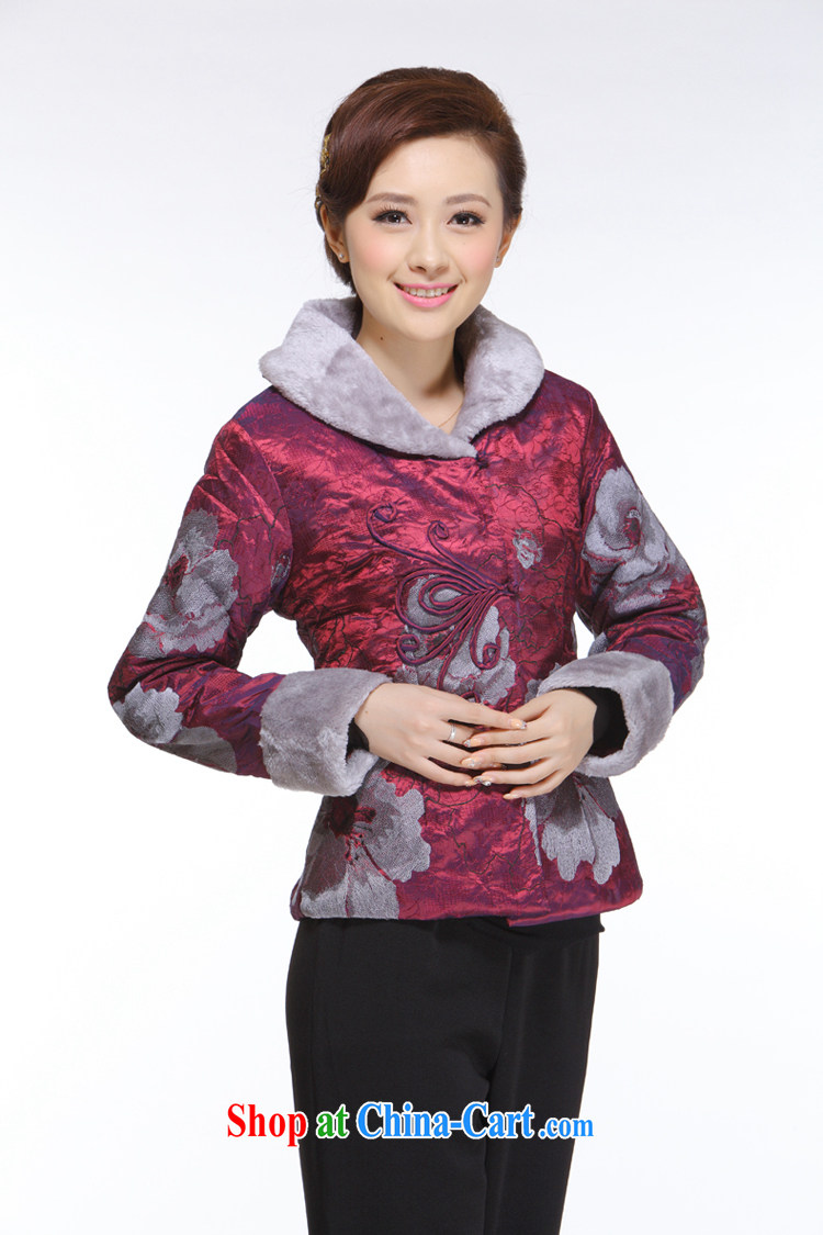 Slim li know 2013 autumn and winter, new, Ms. Tang with retro improved stylish Purple Hair collar quilted coat jacket CN 3051 aubergine XXXXL pictures, price, brand platters! Elections are good character, the national distribution, so why buy now enjoy more preferential! Health