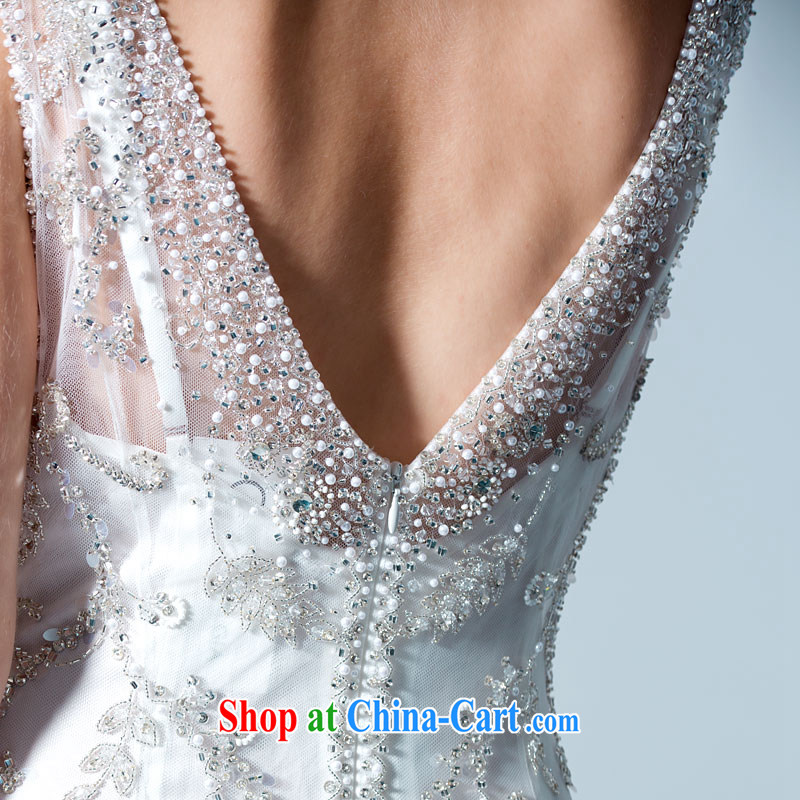 A yarn wedding dresses life 2015 new white high quality pearl diamond bridal wedding dress 30150821 white XXL code 20 days pre-sale, a yarn, shopping on the Internet