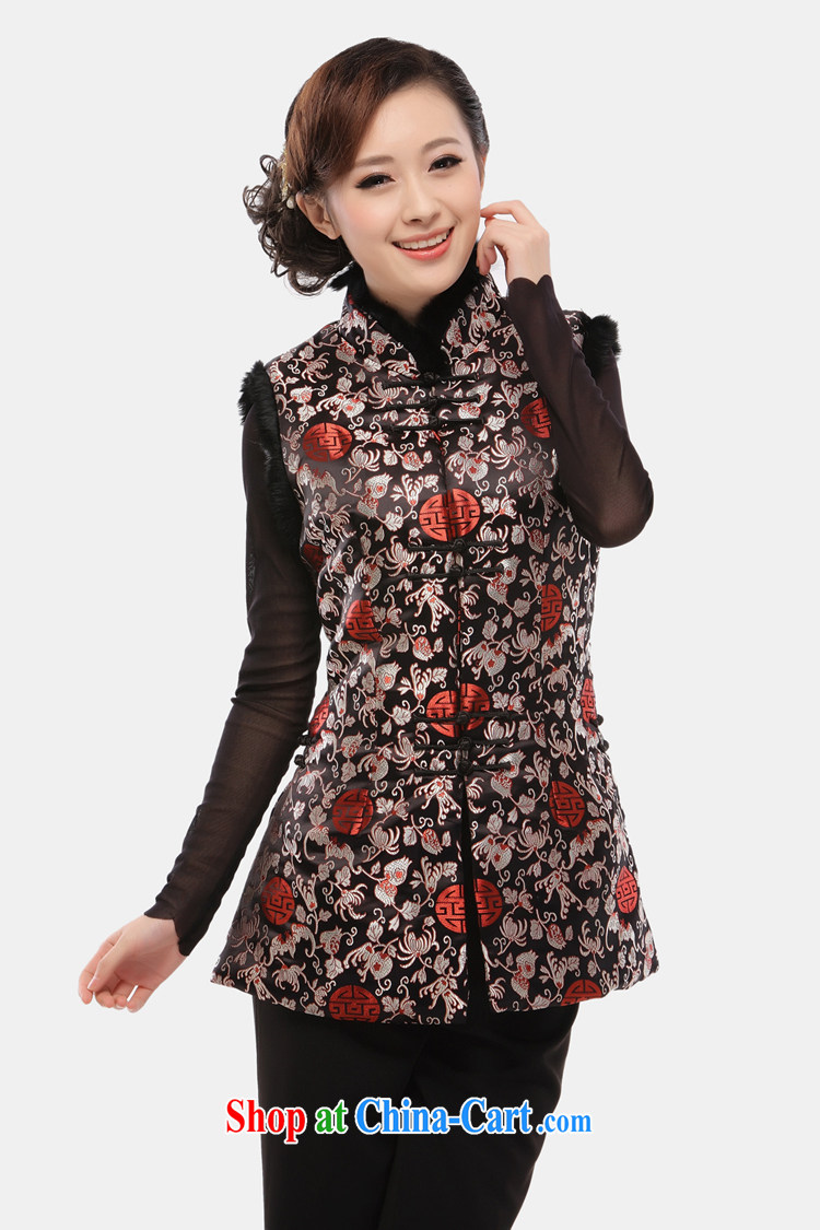 Slim li know 2015 spring loaded Tang T-shirt female Ma 甲士 Chinese long quilted vests and improved cheongsam Ma folder coin a coin 34 black vest XXXL pictures, price, brand platters! Elections are good character, the national distribution, so why buy now enjoy more preferential! Health