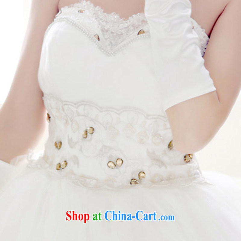 Diane M Ki wedding dresses new 2014 Korean Princess graphics thin wedding Deluxe lace three-dimensional wedding cream L, Diane M-kay, shopping on the Internet