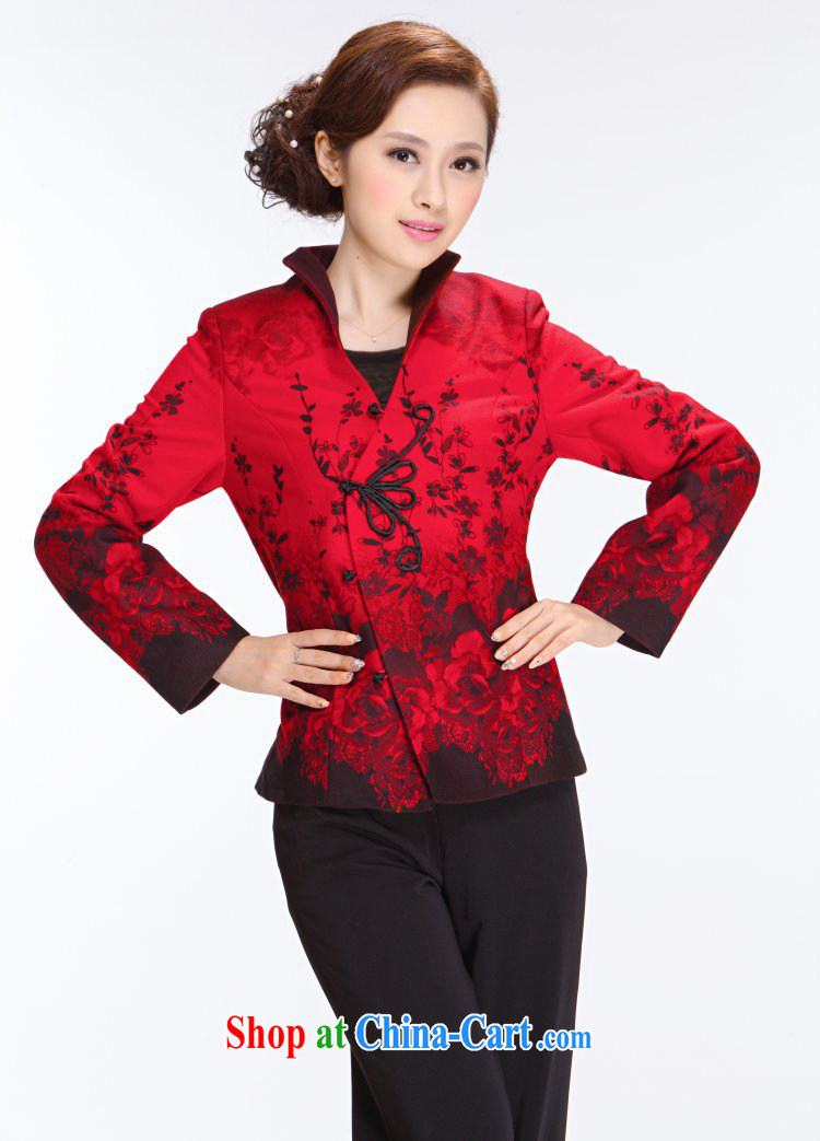 Tang Women's clothes winter clothes 2013 New, Old mother Tang fitted T-shirt jacket, Ms. Tang red 4 XL pictures, price, brand platters! Elections are good character, the national distribution, so why buy now enjoy more preferential! Health