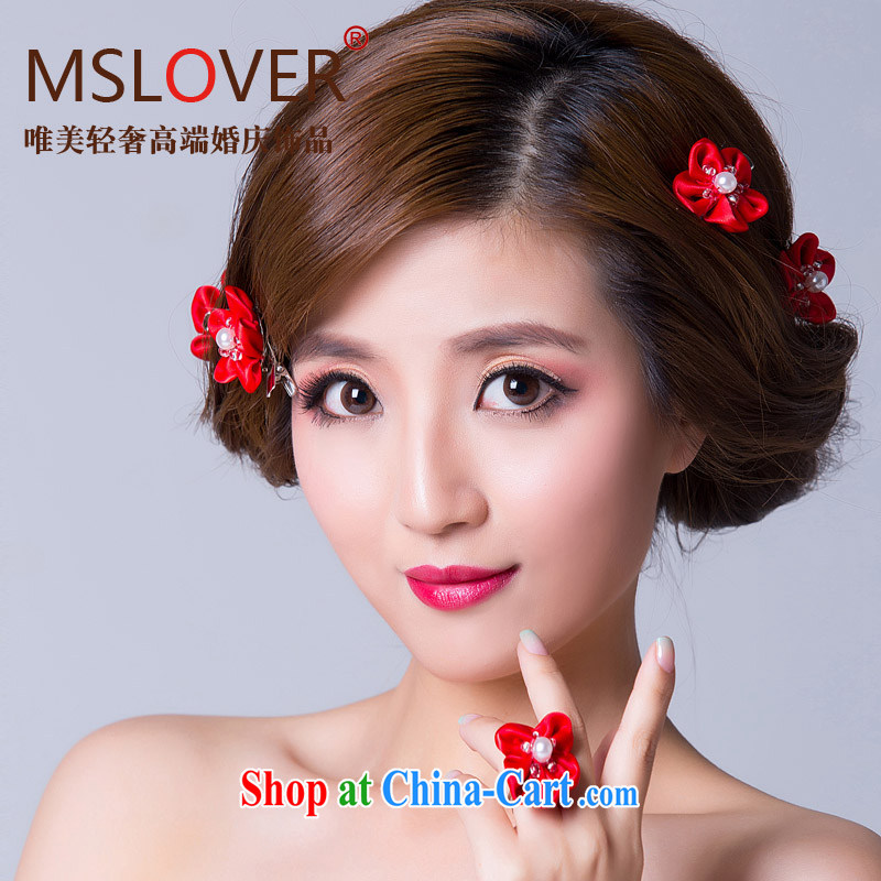 Snow MSLover with cherry, Nigeria acajou _manual and ornaments antique flower bridal hairpins and ornaments marriage and spend 131,001 HA red head _6 only_
