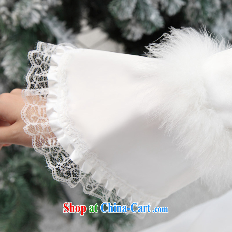 Moon 珪 guijin 2014 new cotton wedding dresses, For horn Princess long-sleeved one shoulder warm with wedding dresses white M code from Suzhou shipping, 珪 Keun (guijin), online shopping