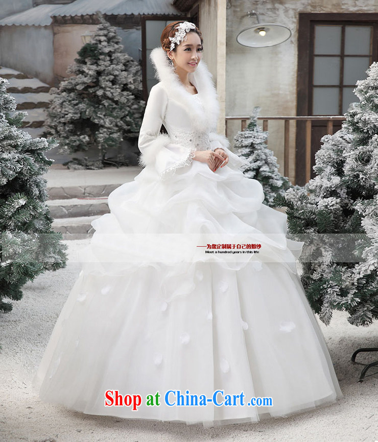 Moon 珪 guijin 2014 new cotton wedding dresses, For horn Princess long-sleeved one shoulder warm with wedding dresses white M code from Suzhou shipping pictures, price, brand platters! Elections are good character, the national distribution, so why buy now enjoy more preferential! Health