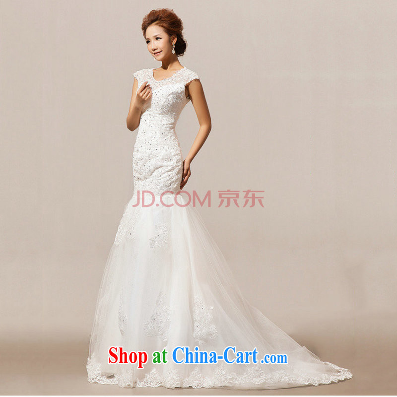 It is also optimized condolence new wedding tail winter field shoulder wedding XS 5228 white XXL